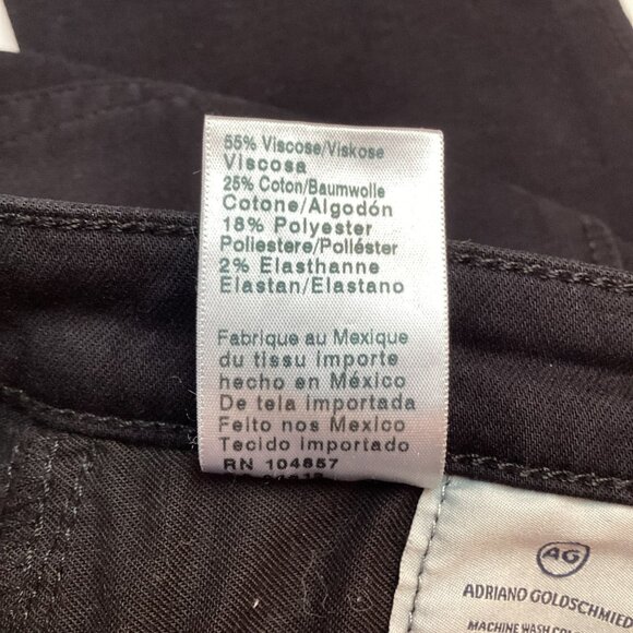 Adriano Goldschmied Jeans Womens 27R Prima Mid-Rise Cigarette Leg Black - Picture 13 of 13